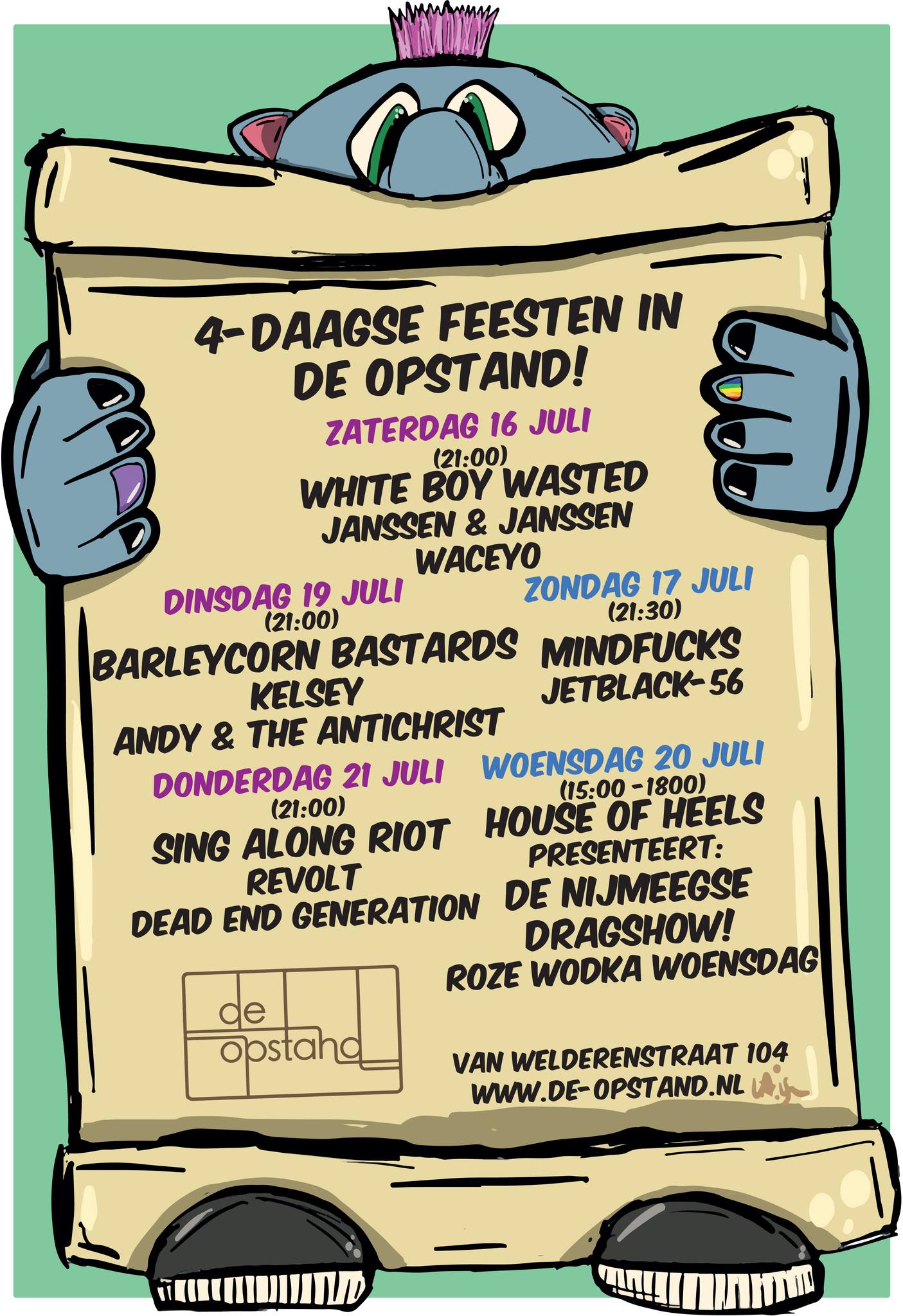 DEAD END GENERATION will be playing their first official gig at Café De Opstand  in Nijmegen on the 21st of July!!!